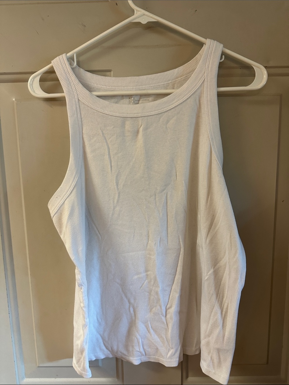 No Boundaries White Ribbed Tank Top